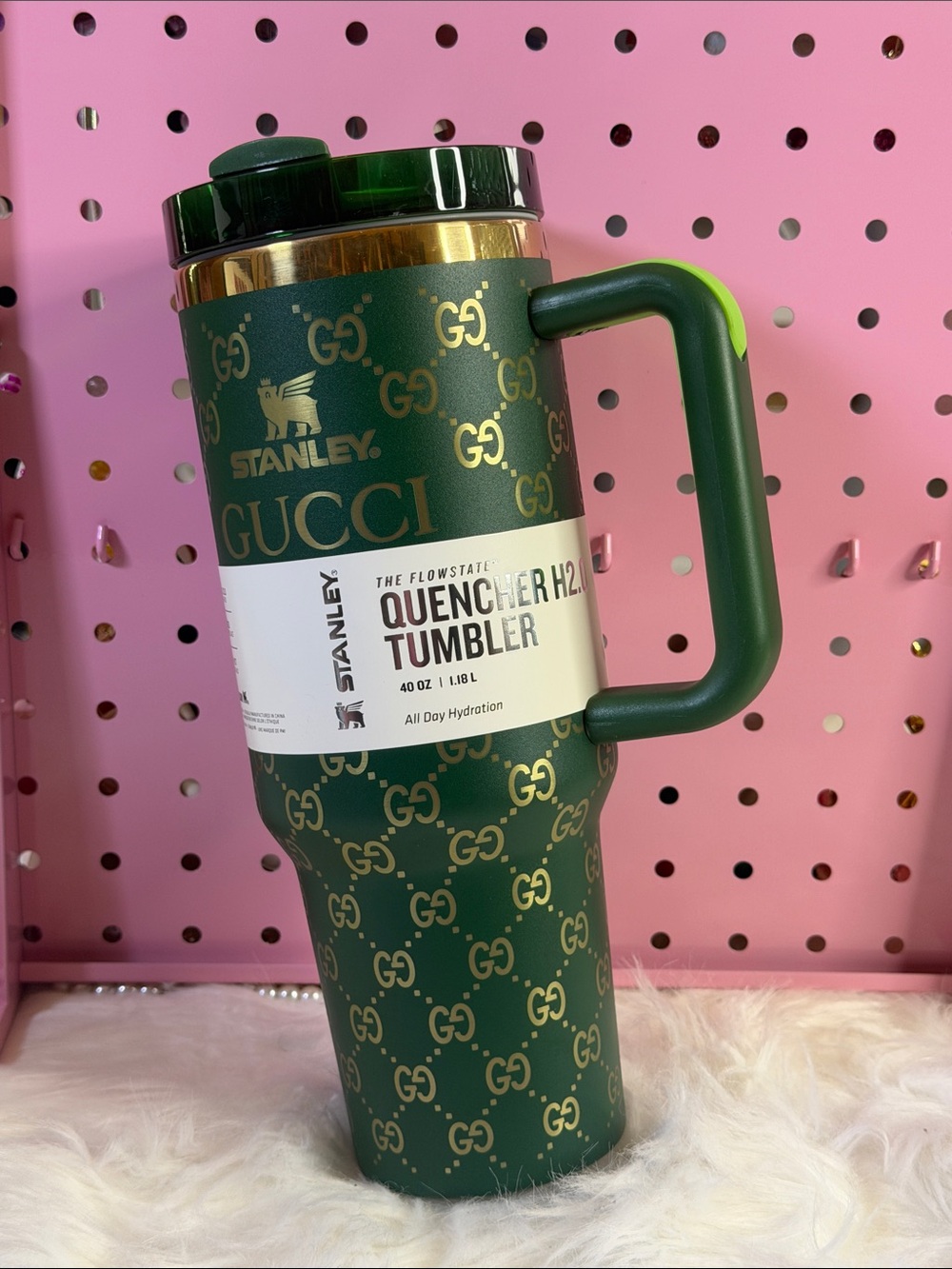 CUSTOM STANLEY CUP 40oz DARK GREEN